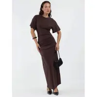 Busem Effen Mouwloze Bodycon Midi Jurk