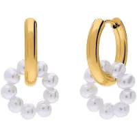 Lucardi Oorbellen 'Statement' goud / parelwit