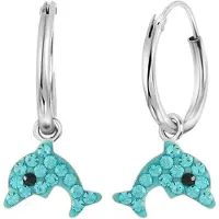 Lucardi Oorbellen 'Statement' turquoise / zilver