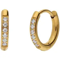 Lucardi Oorbellen 'Statement' goud / transparant