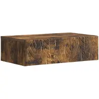 vidaXL Wandgemonteerde Zijtafel Gerookt eiken 87,5 x 34,5 x 17 cm