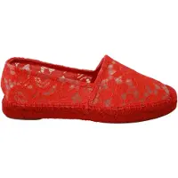 Dolce&Gabbana Rode Kant Katoenen Espadrilles Ballerina's