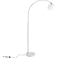 TIM. TIM Booglamp - Woonkamer Booglamp - Eetkamer Booglamp - tot 185CM Hoog - Stoffen Lampenkap- Wit- 25cm x 25cm x 180 cm