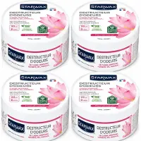 STARWAX Geurverdrijver Fleur de Lotus 300 g - Set van 4 Stuks - Natuurlijke Luchtverfrisser Geurneutralisator - 8 Weken Werking tot 30 m² - 98% Natuurlijke Oorsprong - Made in France