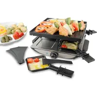 TIM. TIM Gourmetstel 4 personen - Gourmetstellen - Gourmet - Zwart/Zilver -‎ 26cm x 30cm x 13cm