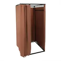Happiq Paskamer / Fitting Room – Vrijstaand – Draagbare Kleding Paskamer – Hoog Draagvermogen – Voor Winkels – 105x20x20 cm – Coffee