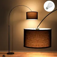 TIM. TIM Booglamp - Woonkamer Booglamp - Eetkamer Booglamp - 180x108 - Stoffen Lampenkap- Zwart- 72cm x 39cm x 12cm