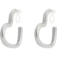 Yehwang Clip oorbellen hart - Zilver