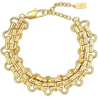 Hey Happiness Armband 'Interlocking' goud