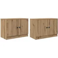 vidaXL Opbergkast voor loftbed 2 st Artisanaal eiken 66 x 35 x 48 cm
