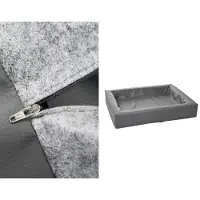 Bia bed kunstleer hoes hondenmand grijs 100x80x15cm