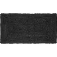 vidaXL Gebied Tapijt Donkergrijs 80 x 150 cm Jute