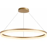 Lyora Strakke hanglamp Ara Ø 150cm goud