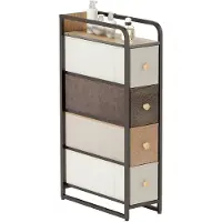 HOMCOM Fabric Dresser-Vliesstof, Staal-20L x 47B x 84,5H cm-Meerkleurig