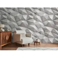 A.S. Création Geometrisch behang in betonoptiek grijs, 3D-vliesbehang in betonoptiek, modern behang voor woonkamer 398441, vliesbetonbehang 398441, BRICOFLOR.nl