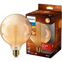 Philips Vintage LED E27 Globe G125 Goud - 60W - Dimbaar Extra warmwit licht