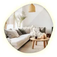 Tulup LED Spiegel - Spiegel Onregelmatig - 58 cm x 58 cm - Spiegel Met Onregelmatige Vorm - LED-spiegel voor Slaapkamer - Neutraal Wit 4000K - Verlichte Spiegel - Moderne LED Wandspiegel