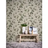 Living Walls KLIMOP OP STENEN BEHANG - Groen Wit - AS Creation Il Decoro