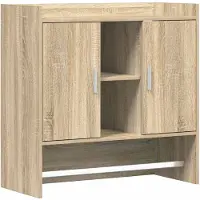vidaXL Wandplank Muurmontage Sonoma Eiken 80 x 36 x 80 cm Bewerkt hout