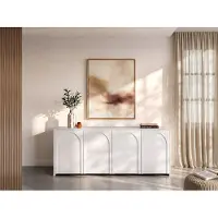 Vente-unique Dressoir met 4 deuren - Wit - NALYRA van Maison Céphy