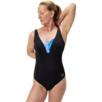 Speedo Shaping Printed Opusgem Dd+ Swimsuit Zwart UK 38 Vrouw