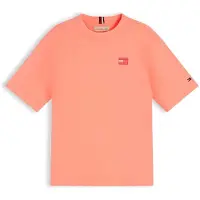 Tommy Hilfiger T-shirt - koraaloranje Jongens Katoen Ronde hals Effen - maat 152