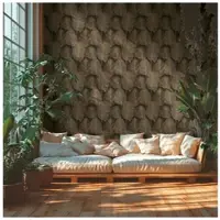 A.S. Création PALMBLADEREN BEHANG | Hotel Chic - beige bruin - Metropolitan Stories Hot Spots