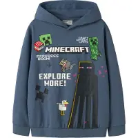 Name It Kids Sweatshirt 'NKMJu Minecraft' donkerblauw / groen / zwart / wit