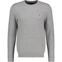 Tommy Hilfiger Seasonal Structure Crewneck Light Grey Heather Size: M | Sweaters Outlet | Heren | Grijs