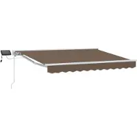 vidaXL Handbediende luifel met LED's Taupe 3 x 2,5 m
