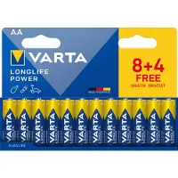 Varta 4906121772 Alkaline batterij "LONGLIFE POWER", Mignon AA, 8+4 stuks