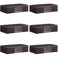 vidaXL opbergdoos met doorzichtige zijkant 6 pcs Antracietkleurig