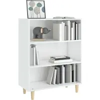 vidaXL Dressoir 69,5x32,5x90 cm bewerkt hout hoogglans wit