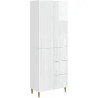 vidaXL Kast Set 2 st Hoogglans Wit Bewerkt hout