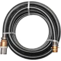 vidaXL Zuigslang met messing koppelingen 3 m 25 mm zwart