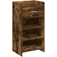 vidaXL Schoenenkast Gerookt eiken 48 x 36 x 92 cm Bewerkt hout