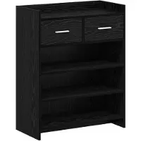 vidaXL Schoenenkast Zwart eiken 73,5 x 36 x 92 cm Bewerkt hout