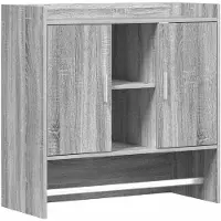 vidaXL Wandplank Muurmontage Grijs Sonoma 80 x 36 x 80 cm Bewerkt hout