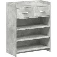 vidaXL Schoenenkast met lade Betongrijs 73,5 x 36 x 92 cm Bewerkt hout