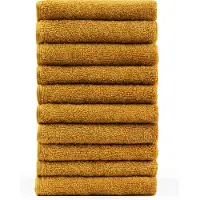 Blumtal Terry Handdoeken Set - 10 x Gasten Handdoekje - 30 x 50 cm - Mosterd