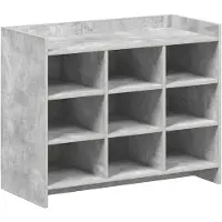 vidaXL Schoenenkast Betongrijs 85 x 39,5 x 70 cm Bewerkt hout