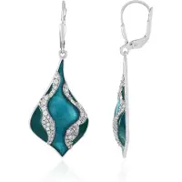 Cavill - Zilveren Oorhangers met Cambodjaanse Zirkonia - 925 Sterling Zilver - Druppelvorm - Haaksluiting - Elegante Oorbellen Dames
