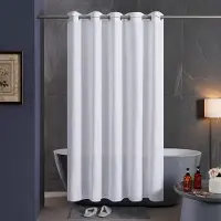 OEM Douchegordijn Anti Schimmel Polyester Stof Waterdicht Wit Douche Gordijnen Wasbaar Textiel voor Hoekbadkuip of De Badkamer 120x200cm.