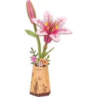 Robotime Houten 3D puzzel - Pink Lily