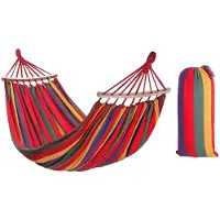 Tutumi - hangmat met spreidstok 1-persoons 40cm - 400257 rood 260x90