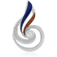 Cavill - Zilveren Hanger Geplatineerd 925 Sterling - Cambodja Zirkoon 0,412 ct Rond Briljant - Modern Tijdloos Elegant Sieraad