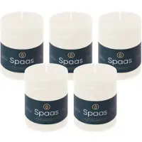Spaas Rustieke Stompkaarsen - Wit - 70/95mm - circa 35 uur - 5 kaarsen