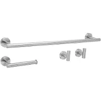 REA - Ari - Set Badkamerhangers - Geborsteld Nikkel - 60X6X5Cm