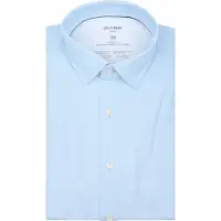 Olymp Luxor Overhemd Pied De Poule Blauw