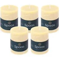 Spaas Rustieke Stompkaarsen - Ivoor - 70/95mm - circa 35 uur - 5 kaarsen